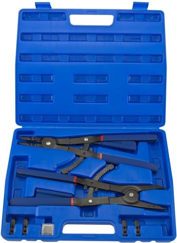 Hiltex 02016 16 Snap Ring Plier Set, 2 Piece | External and Internal Pliers | Straight, 45°, 90° Tips