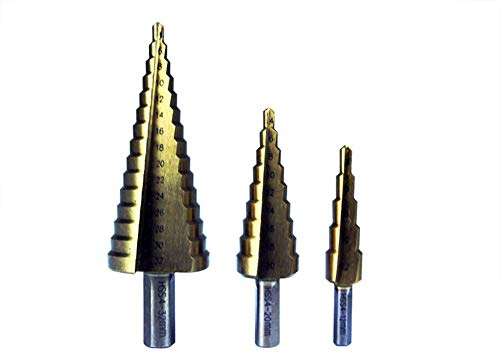 STUFENBOHRERSATZ 3tlg. 4-12 / 4-20 / 4-32 Bohrer-Satz Stufenbohrer