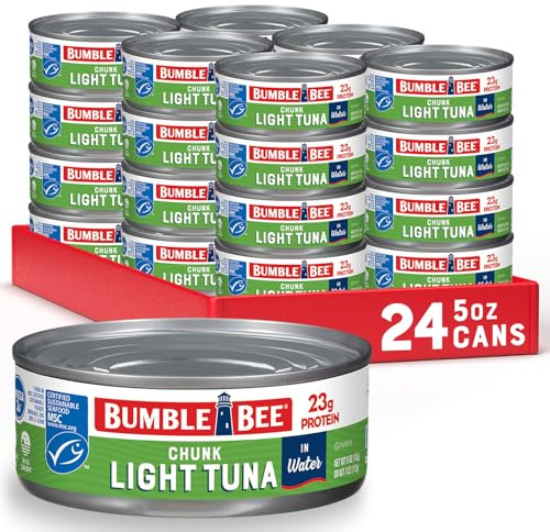 Bumble Bee Chunk Light Tuna in Water, 5 oz (Pack of 24)