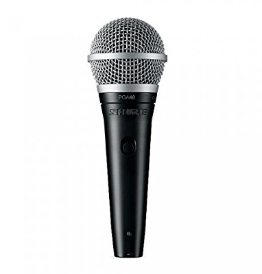 SHURE PGA48XLRE MICROFONO DINAMICO CARDIOIDE VOCE + CUSTODIA + PINZA A25D + CAVO XLR 4,6 M.