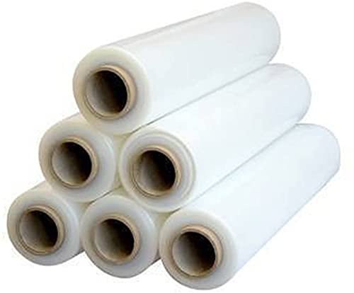 FitYo - Rouleau de Film Plastique Etirable & Transparent - Résistant, pour Emballage et Palettes - Protège & Maintient vos Envois - 500 mm x 200 mètres, Epaisseur de 23 Microns - 6 Rouleaux
