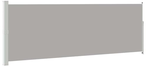 vidaXL Seitenmarkise 160x500cm Grau Sichtschutz Windschutz Sonnenschutz Balkon