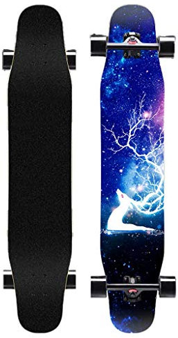 TXTC 47-Zoll-Longboard Komplett Skateboard Vierrad-Brush Street Cruiser Skateboards Geeignet for Jungen Und Mädchen Profi Skateboard Erwachsene Anfänger Scooter Längerer (Color : B)