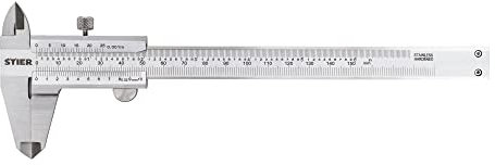 STIER Analoger Messschieber | Präzisionsmessschieber | Feststellschraube, 150 mm