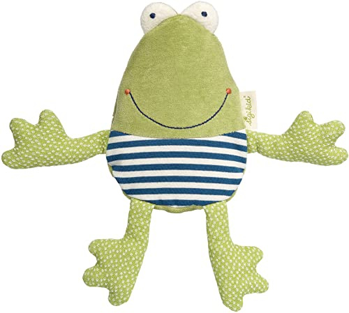 sigikid 39533 Coussin bouillote grenouille Green pour filles et garçon coussin chauffant recommandé de 0 à 4 ans multicolore