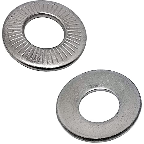 M8 304 Stainless Steel Belleville Spring Disc Washer Steel Anti-Skid Flat Gasket Steel Anti-Loosening Washer(50pcs)