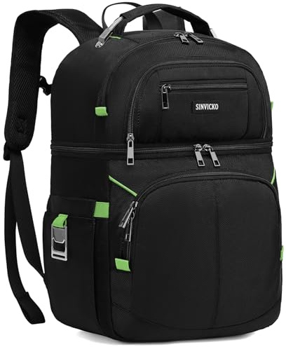Isolierter Kühlrucksack – hält 30 Dosen heiß / kalt für bis zu 12 Stunden – wasserdichte und auslaufsichere weiche Kühltasche – isolierter Rucksack Kühler – Lunch-Rucksack für Männer und Frauen