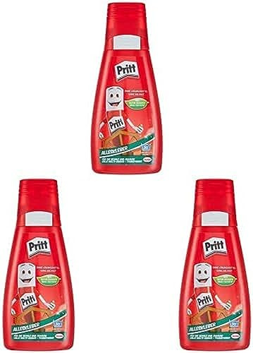 Pritt Alleskleber, schnell trocknender Kleber mit einfacher Anwendung, lösemittelfreier Flüssigkleber für Kinder, 100 g weißer Bastelkleber für viele Bastelmaterialien, 9H PAKA2, 3er Pack