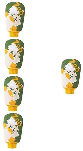 minkissy 5pcs Exfoliating Mitt Bath Loofah Design Reusable Body Scrubber Compact Bath Gloves for Easy Storage