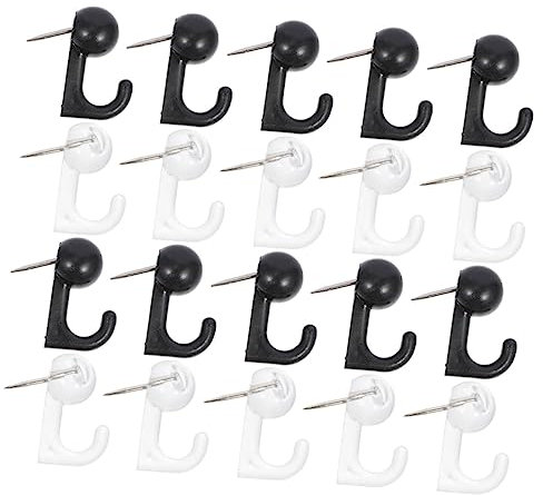 AOKWAWALIY 100 Stück Reißzwecken Kleiderbügel Stecktafel Hängehaken Fotobefestigung Pushpin Foto Display Nagel Wand Reißnägel zum Aufhängen Fixieren Werkzeug Büro Korkplatte ABS