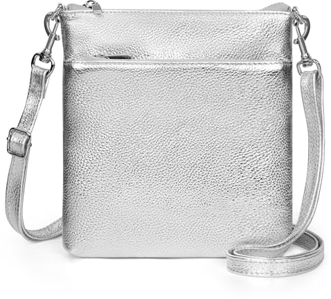 befen Echtleder Umhängetasche Damen Mittelgroß, Handtasche Damen Leder mit Handyfach, Klein Crossbody Bag Handytasche zum Umhängen mit Verstellbar Abnehmbar Schultergurt