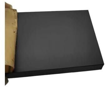 HaoFeilll Feuille acrylique givrée noire, plaque vierge, panneau en plastique(5mm,21x29.7cm 2pcs)