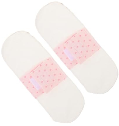 SHERCHPRY Assorbenti Femminili Lavabili in Cotone Bianco 2 Pezzi Morbidi e Traspiranti per Donne e Donne in Gravidanza Assorbenti Mestruali Riutilizzabili per Uso Quotidiano