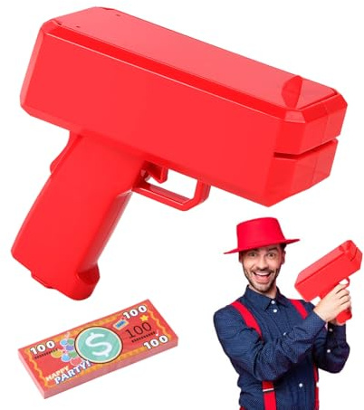Cash Cannon Geldscheinpistole – Geldscheinspraypistole, Regenscheinpistole | Realistische Reichtumssprühmaschine für Partys, Fotoshootings, Filmszenen, Geburtstagsspiele