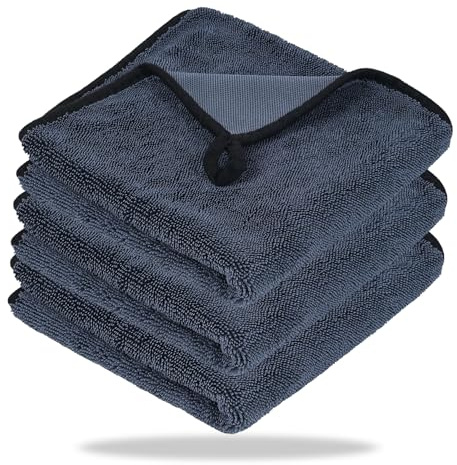 Leebey Total Clean Panno in Microfibra, Asciugatura Rapida Senza Pelucchi Pulizia Micro Fibra, Per Auto, Finestre, Doccia e Cucina (40x60cm, 3 pezzi)