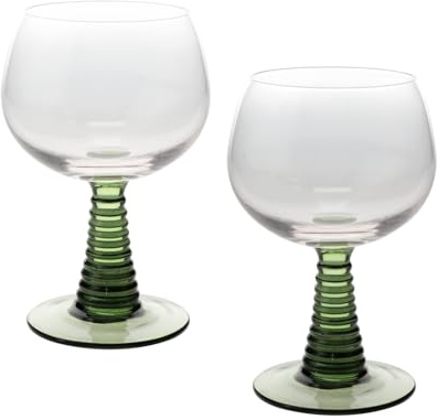 dotcomgiftshop Rex London Roemer Glasses (Set of 2) - Green 350ml