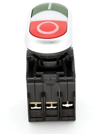 Kodxylytix Dual Keys Start Stop Switch with Lamp Dustproof Reset Push Button Control Switches 22mm Mounting Hole Accessory Replacing Parts