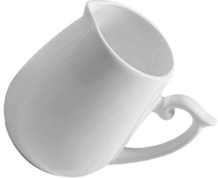 FONDOTIN Brocca Per Latte in Ceramica Manico 160ml Piccola Lattiera Versatile Per Caffè Casa Ristorante Hotel Brocca Per Panna e Salsa in Porcellana Bianca