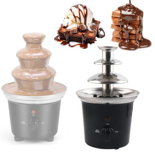 Generico Fontana di Cioccolato Commerciale, Torre di Cioccolato in Acciaio Inossidabile A Tre Strati, Macchina Multifunzione per Sciogliere Il Cioccolato