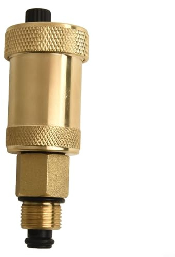 Honseadek Automatic Air Vent Valve for Heating Systems, Quick Vent Brass Chrome Radiator Bleed Valve with Shut-off Function, 3/8 1/2 Inch DN10 DN15 Sizes(ZH-G3/8 * 3/8)