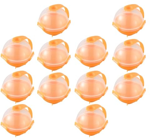 ROMISBABA Moule à Glaçons Rond 12 Pièces ø 4 Cm En Pp, Machine à Glaçons Pour Whisky, Outil Fabrication Glace Solide, Usage Bar Fête Domicile, Couleur Orange