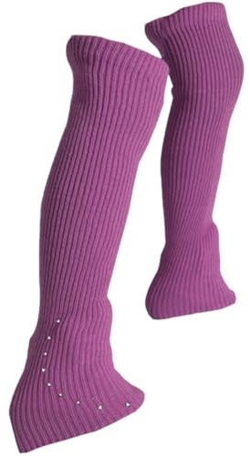 Ppmter Calentadores De Piernas De Invierno para Patinaje Artístico, Tejidos, Largos, Calcetines De Patinaje para Mujeres Y Niñas, Accesorios para Yoga, Ballet, Danza Y Patinaje sobre Hielo.