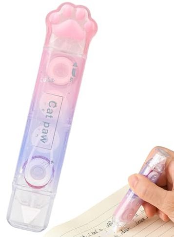 2-in-1 Correction And Glue Tape Pen, Double Sided Tape Roller, Cute Cat Paw Stationary For Scrapbooking, Note Taking And Crafts, School Office Supplies