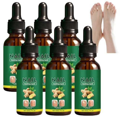 Líquido para el cuidado de uñas de 7 días, suero de jengibre para uñas, nutrición suave, suero de uñas, aceites de uñas de absorción rápida, aceite nutritivo (6 unidades)