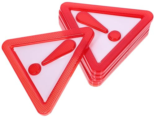 GARVALON 8Pcs Reflective Slow Moving Vehicle Triangle Safety Signs with Adhesive Backing for Trucks and Cars, Road Warning Reflectors for Caution and Traffic Safety