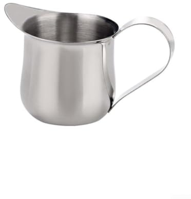 Montalatte in acciaio inox con beccuccio d'anatra per latte Art, bricco di precisione per cappuccino ed espresso, robusto per caraffa barista (90 ml)