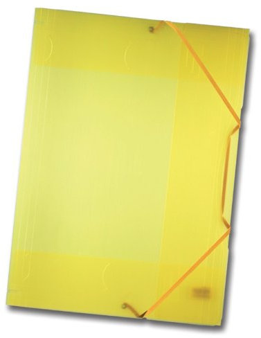 Sammelmappe mit Gummiband, DIN A3, transparent, gelb