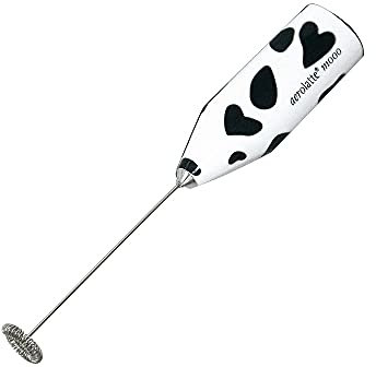 aerolatte Dampffreier Milchaufschäumer, Mit Aufbewahrungsdose, Batteriebetrieben, Kuhflecken