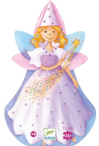 Djeco Formenpuzzle Fee und Einhorn 36 Teile ab 4 Jahren