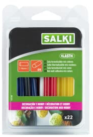 SALKI | Barras de Cola Termofusible Para Decoración y Hobby | Silicona Caliente de 22 Unidades | 8x95mm | Varios Colores