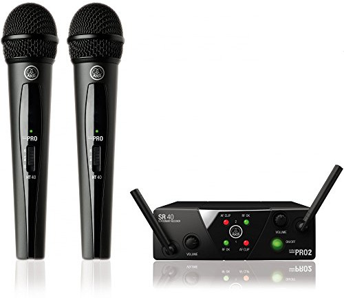 AKG WMS40 Mini Dual Vocal Wireless System - Dual Microphone, ISM/CH70