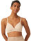 Naturana® Soft-BH ohne Bügel mit Schale [Cup A-D] Optimaler Sitz & maximaler Halt Dank Schnittführung & Breiten Trägern I T-Shirt BH I BH Damen ohne Bügel I BH bügellos 85 Light Beige B