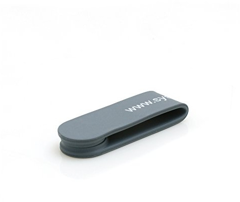 System-S Magnet Clip Kabelbinder Kabelclip Kabelmanager für Kopfhörer Kabel Earphones Grau