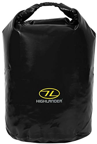 Wasserdichter PVC Packsack 15L 29L Schwarz Orange Verschiedene Größen und Farben (Schwarz, 29 l)