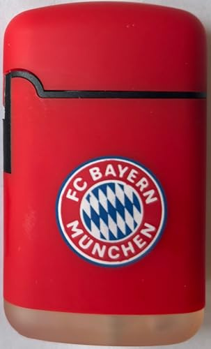 Feuerzeug FC Bayern München | Easy Torch Rubber mit Logo rot