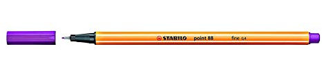 Feinschreiber STABILO point 88®, Strichstärke 0,4mm, lila, 3 Stück