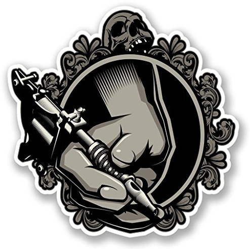 2 x 10cm/100mm Tattoo Window Cling Sticker Car Van Campervan Glass #4761