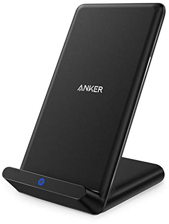 Anker PowerPort Wireless Charger, supporto di ricarica wireless certificato Qi, per iPhone XS Max/XR/XS/X/8/8 Plus, Samsung Galaxy S9/S8/S8 Plus/S7/Note 8, Nexus, HTC, LG e molti altri.