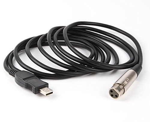 USB-Stecker auf 3-polige XLR-Buchse, Mikrofon, Konverterkabel, Studio-Audiokabel, Verbindungskabel, Adapter für Mikrofone oder Instrumente, Aufnahmen, Karaoke-Singen, 3 m