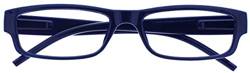 OPULIZE ACE Lesebrille Blau Schwarz Leicht Komfortabel Leser Herren Damen Lesehilfe R32-3 +2.50