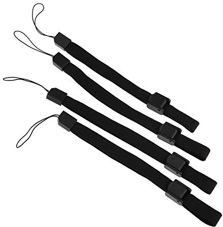Create idea 4X Handschlaufe Trageband Handgelenk Armband für Fernbedienung Game-Controller, 16 cm, Schwarz [video game]