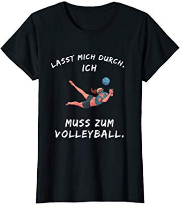 Damen Volleyball Spruch Lustig Beachvolleyball Aufschlag Trikot T-Shirt