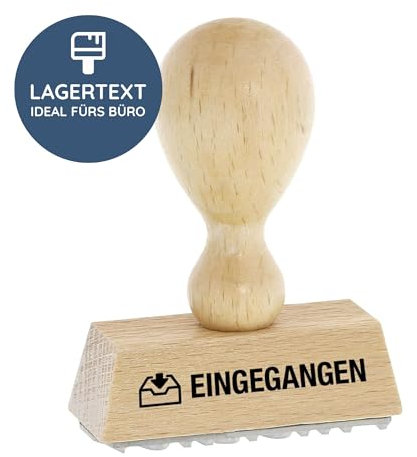 Textstempel: Eingegangen/Lagertextstempel Holzstempel (50x20 mm) Stempel Eingegangen