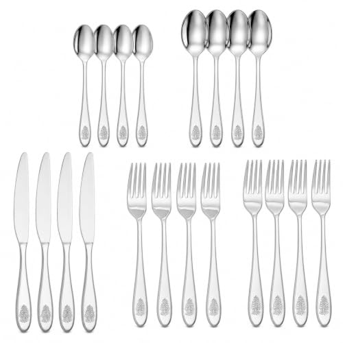 Spode Christmas Tree 20-Piece Stainless Steel Flatware Set, Set of 20