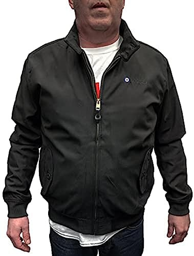 Lambretta Clothing Mens Harrington Jackets (Large, Black)