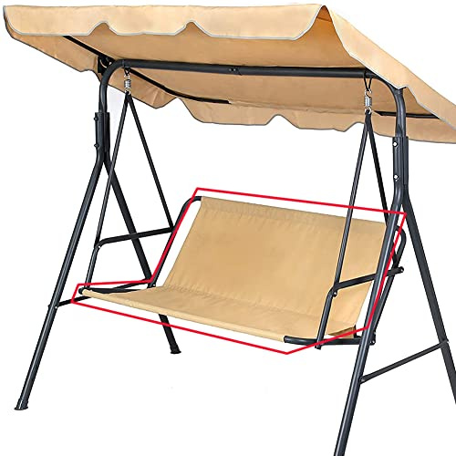 Funda de Asiento de Jardín para Columpio de Jardín, para Silla Mecedora de Jardín, Fundas para Silla de Jardín, 2 y 3 Plazas (138 x 50 x 50 cm), Color Beige